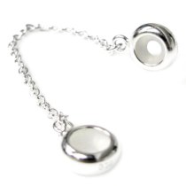 Sterling Silver Stopper Safety Chain Bead for European charm Bracelets