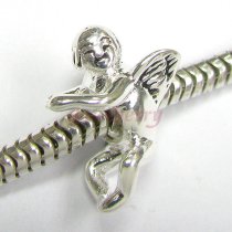 Sterling Silver CUTE ANGEL Bead for European Charm Bracelets