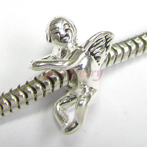 Sterling Silver CUTE ANGEL Bead for European Charm Bracelets