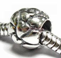 Sterling Silver Round Heart Lots of Love for European Charm Bracelets