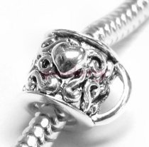 Sterling Silver LOVE HEART TEA / COFFEE CUP Bead for European Charm Bracelets