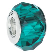 Sterling Silver BIRTHSTONE Blue Ziron Crystal European Bead charm December