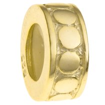 Gold Sterling Silver STOPPER RUBBER CIRCLE DOT ROUND Bead for European Charm Bracelets