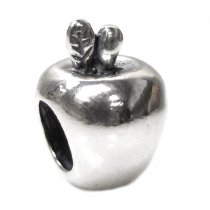 Sterling Silver CUTE APPLE Bead for European Charm Bracelets