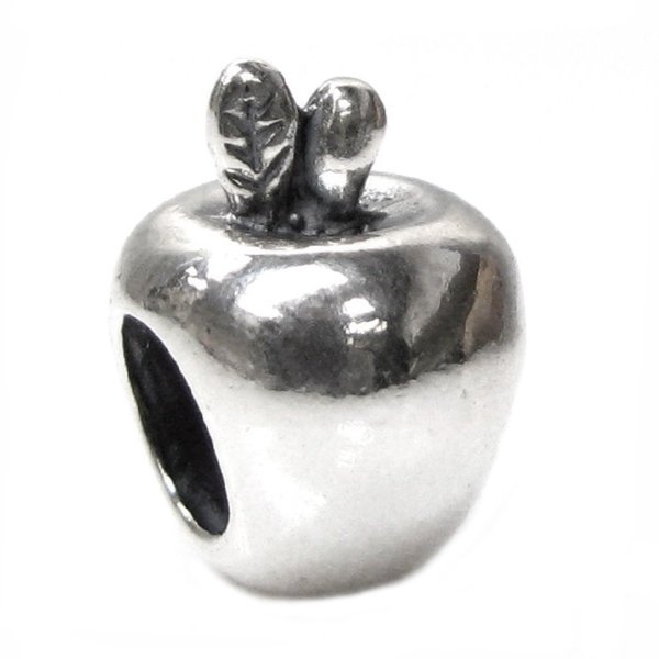 Sterling Silver CUTE APPLE Bead for European Charm Bracelets
