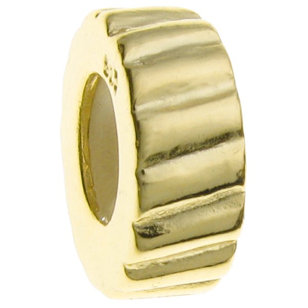Gold 925 Sterling Silver STOPPER W/ RUBBER for European Bead charm Bracelet