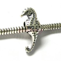 1x Sterling Silver Sea horse Seahorse Focal bead for European Charm Bracelets