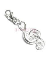 STERLING SILVER Music Note MELODY CHARM PENDANT for European Style Clip on Charm
