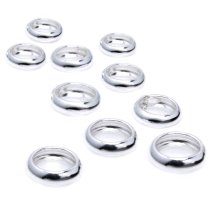 10 STERLING SILVER Ring Space Bead Compatible with European Story Charm 3mm Snake Chain Cable Bracelet