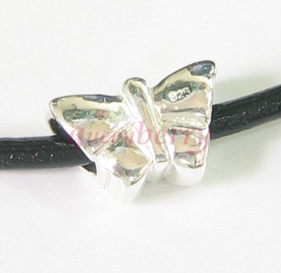 Sterling silver Butterfly Compatibel with European Story Charm 3mm snake Cable Bracelet