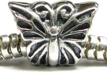 Queenberry .925 Sterling Silver Bug Butterfly Bead for European Charm Bracelets