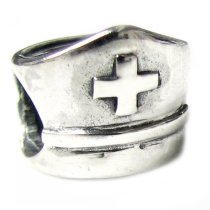 Sterling silver Nurse Cap Bead for European Charm Bracelets