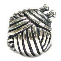 Sterling silver Knitting Wool Ball Bead for European Story Charm Bracelets