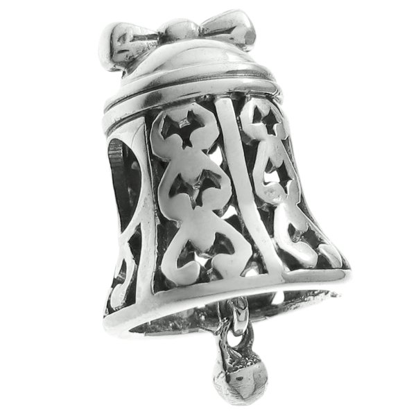 Sterling silver Wedding Jingle Bell Bead for European Story Charm Bracelets