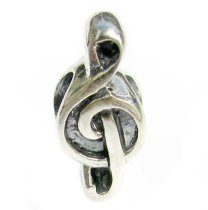 Sterling silver Music Note Treble Clef Melody Bead for European Story Charm Bracelets