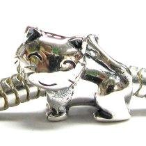 Sterling silver Lovely Kitty Kitten Cat Bead for European Story Charm Bracelets