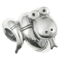 Sterling silver Cute Snake Bead for European Charm Bracelets
