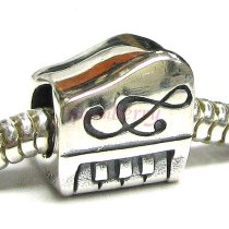 Sterling silver Piano Keyboard Musical Instrument with Music Note Treble Clef Bead for European Charm Bracelets