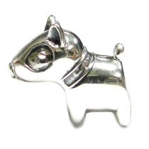 Sterling silver Cute Pit bull Dog Bead for European Story Charm Bracelets
