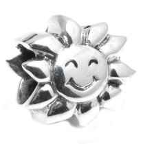 Sterling silver Smily Sun Sunflower Bead for European Charm Bracelets