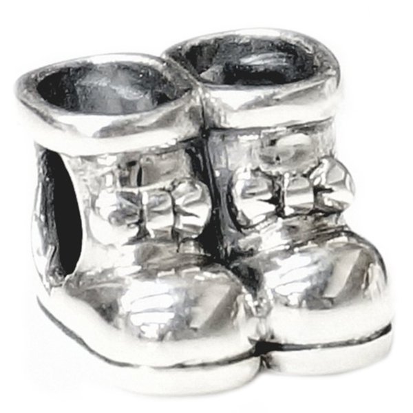 Sterling silver Little Girl Boot Shoe Bead for European Charm Bracelets