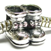 Sterling silver Little Girl Boot Shoe Bead for European Charm Bracelets