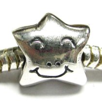 Sterling silver Smily Little Twinkle Star Bead for Pandora European Charm Bracelets