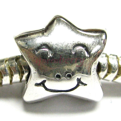 Sterling silver Smily Little Twinkle Star Bead for Pandora European Charm Bracelets