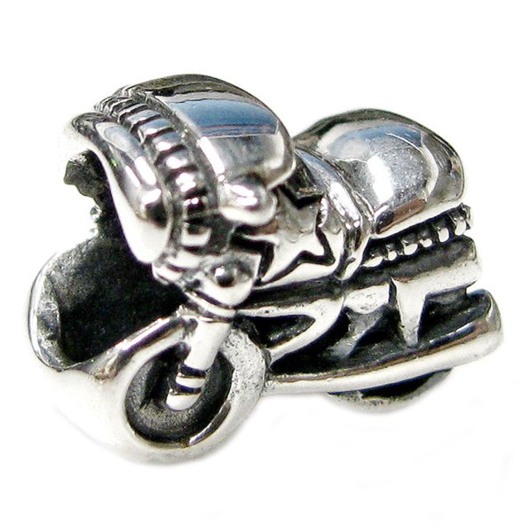 Sterling silver Motorbike / Motorcycle Bead for European Charm Bracelets