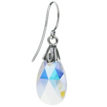 Swarovski Crystal Clear AB Teardrop French hook Dangle Earrings