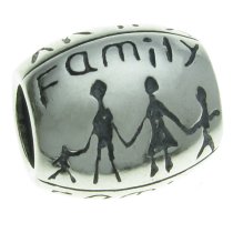 Sterling silver Family Love Bead for European Charm Bracelets