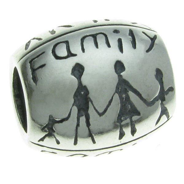 Sterling silver Family Love Bead for European Charm Bracelets