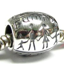 Sterling silver Family Love Bead for European Charm Bracelets
