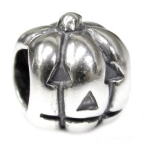 Sterling Silver Jack-O-Lantern HALLOWEEN PUMPKIN for European Charm Bracelets