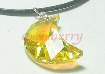 Moon Pendant: Topaz Swarovski Crystal