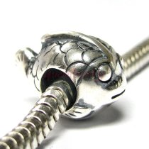 Sterling Silver Cute Fish Bead for European Charm Bracelets