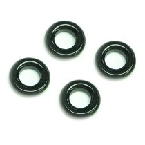 4x Black Agate Onyx Round Rondelle Bead Spacer 10MM for European Charm Bracelets