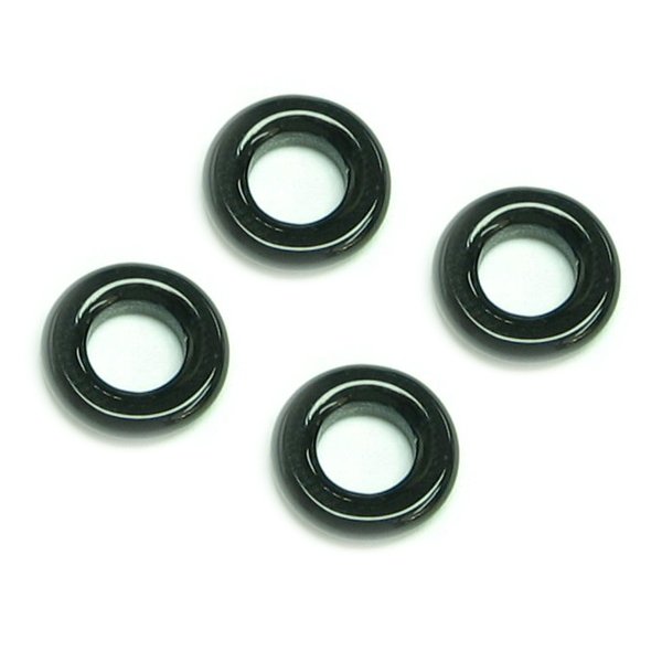 4x Black Agate Onyx Round Rondelle Bead Spacer 10MM for European Charm Bracelets
