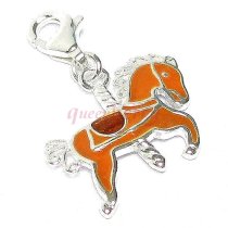 STERLING SILVER Rocking Horse Dangle CHARM Pendant for European Style Clip on Charm