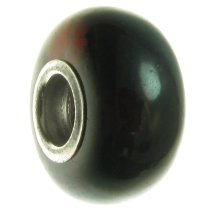 Sterling Silver Cherry Natural Baltic Amber Round Bead for European Charm Bracelets