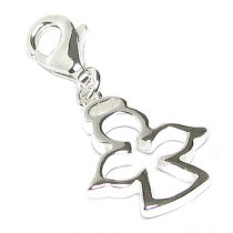 STERLING SILVER Little Angel Dangle Pendant for European Clip on Charm Bracelet w/ Lobster Clasp