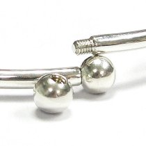 Sterling Silver Screw-on End Ball Bead for European Caprice Charm Bangle Bracelets