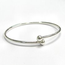 Sterling Silver Screw-on End Ball Bead for European Caprice Charm Bangle Bracelets