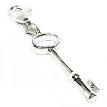 STERLING SILVER Key Dangle for European Clip on Charm Bracelet w/ Lobster clasp