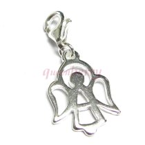 STERLING SILVER Holy Angel Dangle f/ European Clip on Charm w/ Lobster Clasp