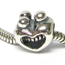 Sterling Silver Happy Family Love Heart Bead for European Story Charm Bracelets