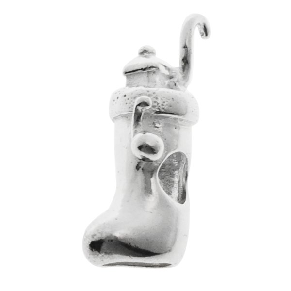Sterling Silver Christmas Sock beads for European Charm Bracelets