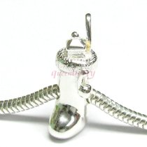Sterling Silver Christmas Sock beads for European Charm Bracelets