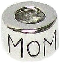 Queenberry .925 Sterling Silver Mom Ring Family Bead for European Charm Bracelets
