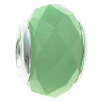 Sterling Silver Aventurine Faceted Bead for European Charm Bracelets 12.2mm